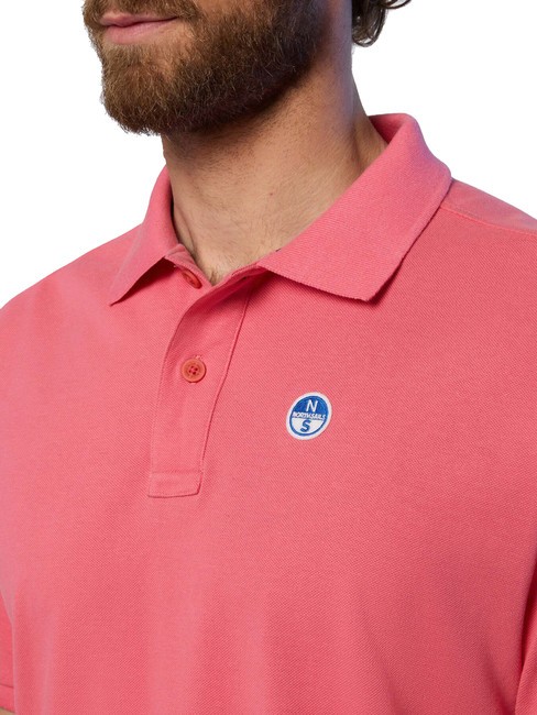 BASIC Polo de manga corta de algodón coral calipso - camisa polo