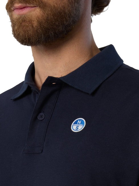 BASIC Polo de manga corta de algod&oacute;n Azul marino - camisa polo