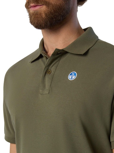 BASIC Polo de manga corta de algod&oacute;n aceitunas polvorientas - camisa polo