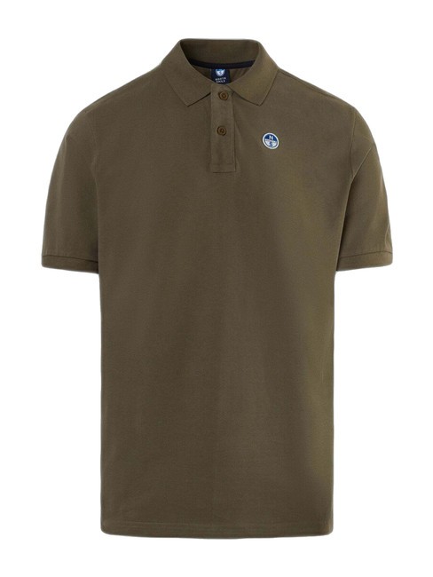 BASIC Polo de manga corta de algod&oacute;n aceitunas polvorientas - camisa polo