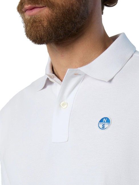 BASIC Polo de manga corta de algod&oacute;n blanco - camisa polo