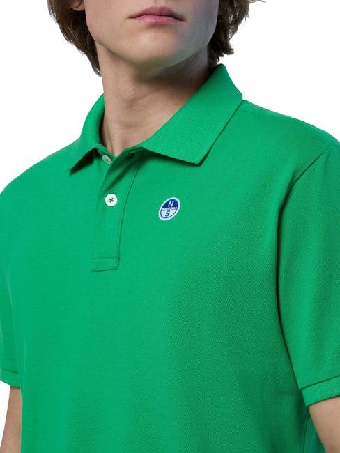 BASIC Polo de manga corta de algod&oacute;n abeja verde - camisa polo