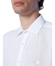 NORTH SAILS N|S Camisa de lino de manga corta blanco - Camisas de hombre - 3