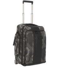 PIQUADRO BRIEF 2 Carro de cabina con portabilidad de mochila. camuflaje negro reflejado - Equipaje de mano - 3