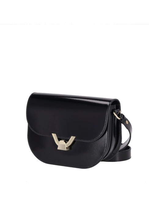 DEW SHINY CALF  Mini bolso bandolera, en piel. negro - Bolsos Mujer