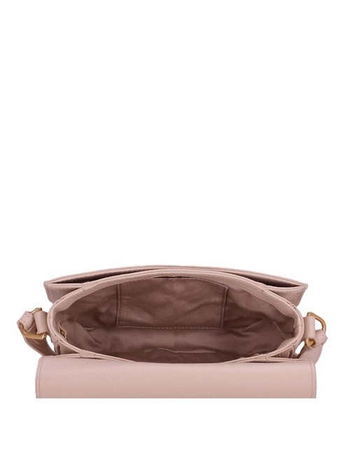 DEW Bolso bandolera de piel martillada rosetas - Bolsos Mujer