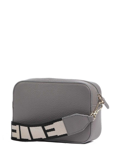 TEBE Bolso bandolera en piel texturizada grafito - Bolsos Mujer