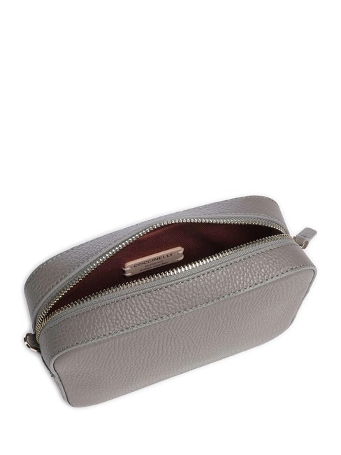 TEBE Bolso bandolera en piel texturizada grafito - Bolsos Mujer