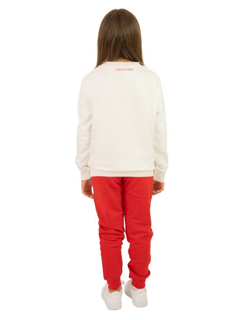 STRAUB KIDS Chándal sudadera y pantalón blanquecino/rojo - Chándales para niños