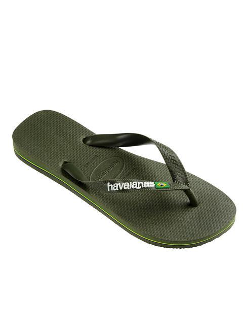 BRASIL LOGO Chanclas para hombre verde verde - Zapatos unisex