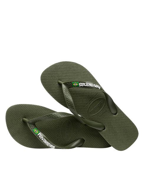 BRASIL LOGO Chanclas para hombre verde verde - Zapatos unisex