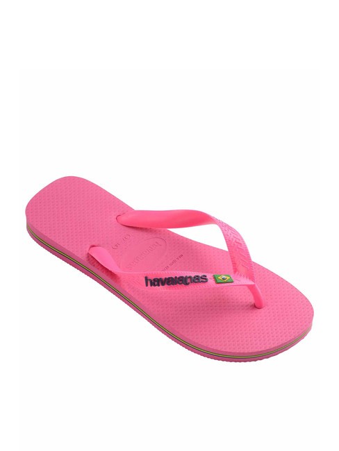 BRASIL LOGO NEON Chanclas flujo rosa/flujo rosa - Zapatos unisex