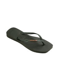 HAVAIANAS SQUARE LOGO Chancletas verde olivo - Zapatos Mujer - 3
