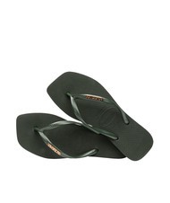 HAVAIANAS SQUARE LOGO Chancletas verde olivo - Zapatos Mujer - 4