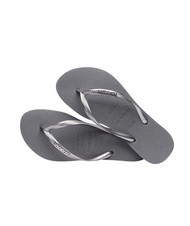 HAVAIANAS SLIM LOGO Chancletas acero / gris - Zapatos Mujer - 5