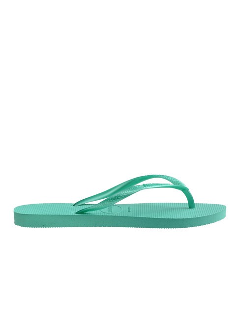 Chanclas SLIM verde metalizado virtual - Zapatos Mujer