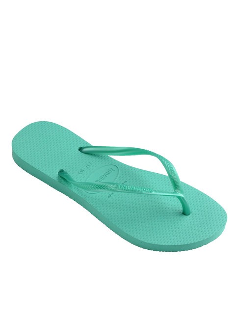 Chanclas SLIM verde metalizado virtual - Zapatos Mujer