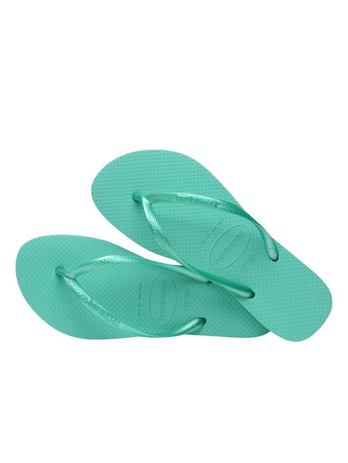 Chanclas SLIM verde metalizado virtual - Zapatos Mujer