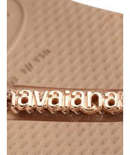 HAVAIANAS SLIM LOGO Chancletas rosa / oro - Zapatos Mujer - 4