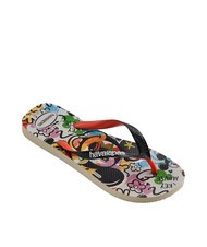 HAVAIANAS DISNEY STYLISH Chancletas beige/negro/naranja sangre - Zapatos unisex - 3