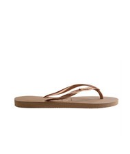 HAVAIANAS SLIM LOGO Chancletas rosa / oro - Zapatos Mujer - 2