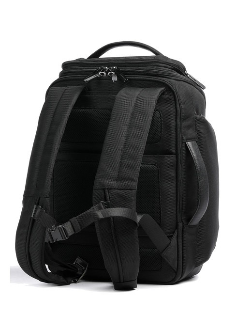 BRIEF 2 Mochila tipo duffle de piel y tejido negro - Mochilas para port&aacute;til