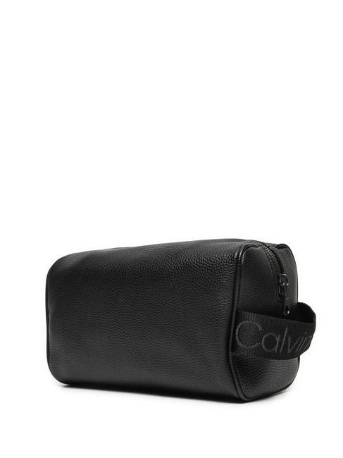 CK JEANS LOGO EMBOSS Estuche de belleza pvh negro - Neceser