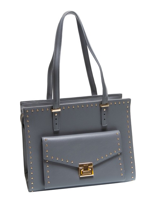 CAMILLA Bolso shopper con tachuelas gris - Bolsos Mujer