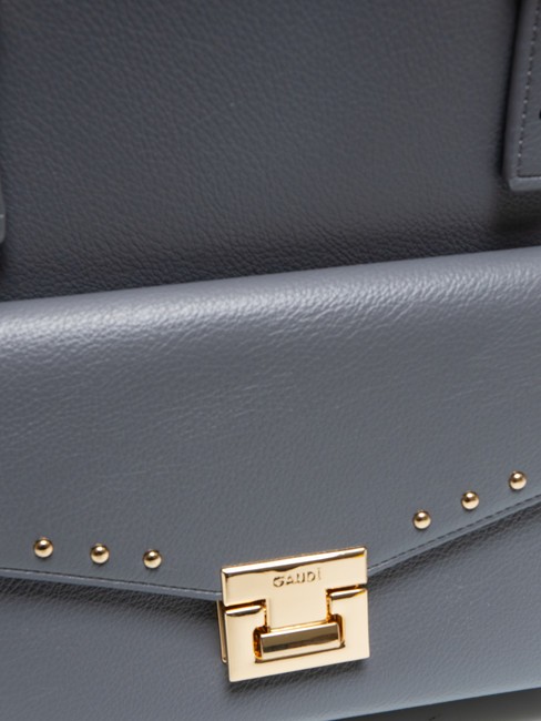 CAMILLA Bolso shopper con tachuelas gris - Bolsos Mujer