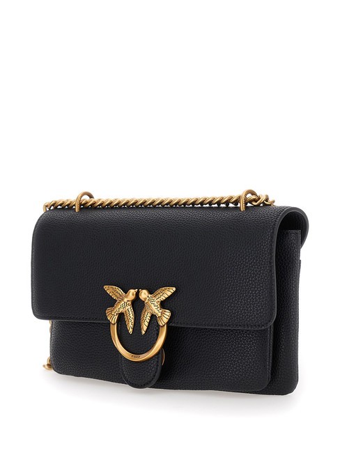 LOVE SOFT MINI Bolso de hombro/bandolera negro-oro antiguo - Bolsos Mujer