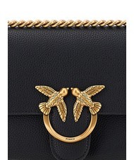 PINKO LOVE SOFT MINI Bolso de hombro/bandolera negro-oro antiguo - Bolsos Mujer - 4