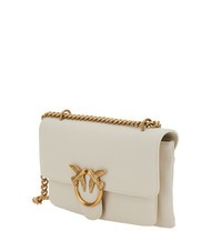PINKO LOVE SOFT MINI Bolso de hombro/bandolera blanco seda-oro antiguo - Bolsos Mujer - 2