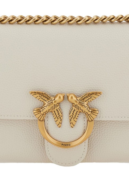 LOVE SOFT MINI Bolso de hombro/bandolera blanco seda-oro antiguo - Bolsos Mujer