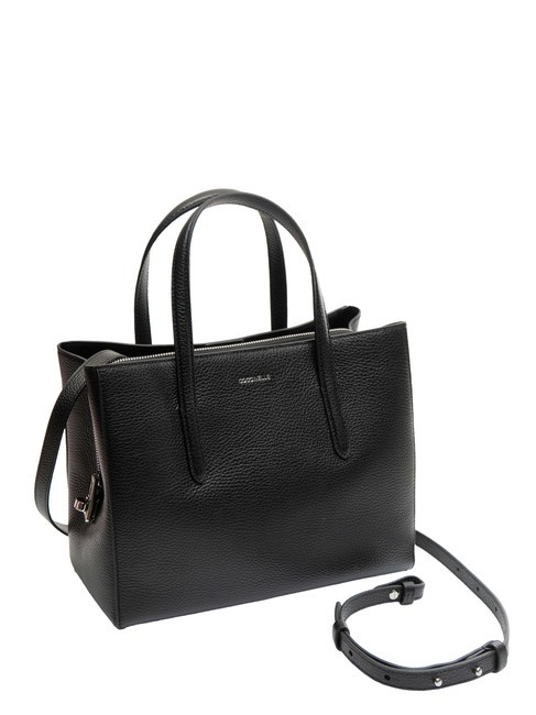 SWAP Bolso de mano en piel martillada negro - Bolsos Mujer