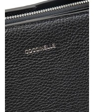 COCCINELLE SWAP Bolso de mano en piel martillada negro - Bolsos Mujer - 4