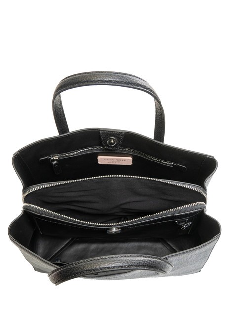 SWAP Bolso de mano en piel martillada negro - Bolsos Mujer