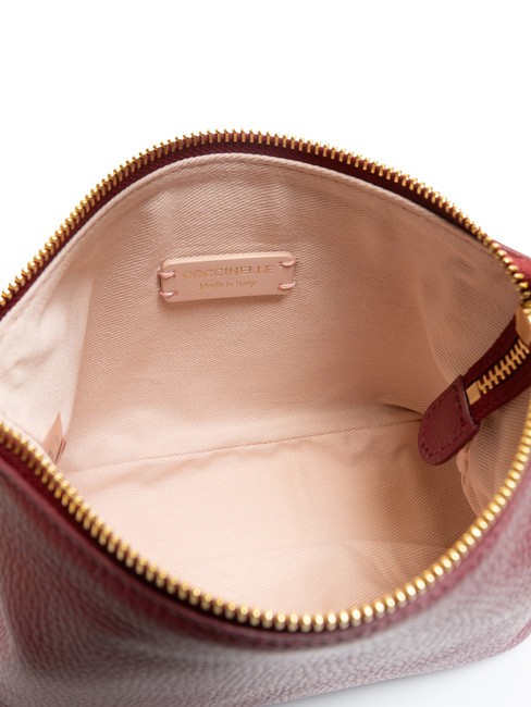 CHERRY Bolso bandolera peque&ntilde;o de piel rojo granate - Bolsos Mujer