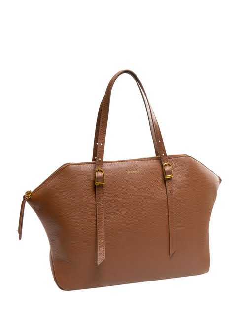 CHERRY Bolso shopping al hombro de piel martillada BRULE - Bolsos Mujer
