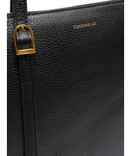 COCCINELLE CHERRY Bolso shopping al hombro de piel martillada negro - Bolsos Mujer - 4