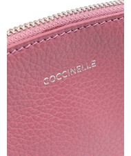 COCCINELLE ROUNDED ENVELOPE Bolso de mano de piel con pu&ntilde;o rosa pulpa - Bolsos Mujer - 4