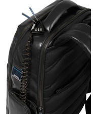 PIQUADRO BLUE SQUARE  Mochila de cuero para portátil de 15,6" negro - Mochilas para portátil - 4