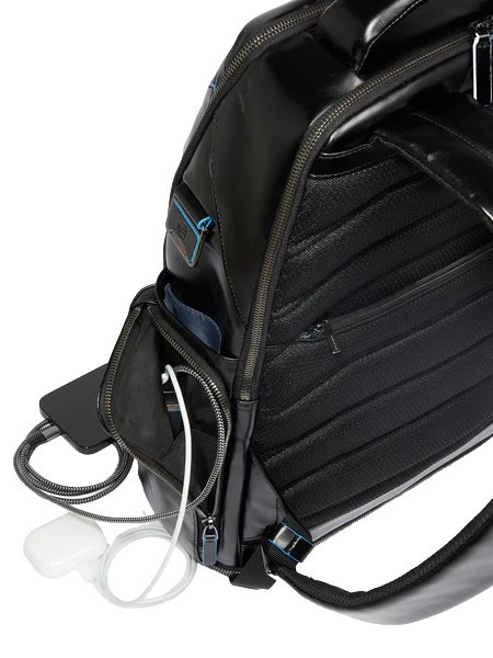 BLUE SQUARE  Mochila de cuero para portátil de 15,6" negro - Mochilas para portátil