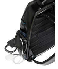 PIQUADRO BLUE SQUARE  Mochila de cuero para portátil de 15,6" negro - Mochilas para portátil - 7