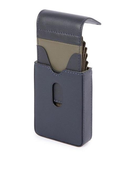 CAMPIONARIO - URBAN Tarjetero de piel azul - Carteras Hombre