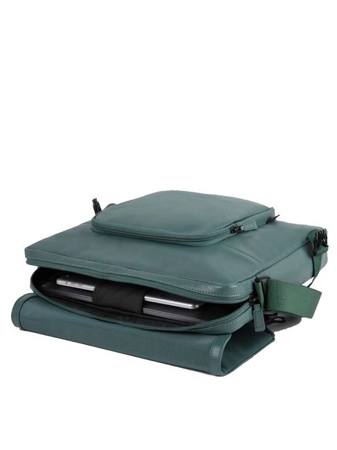 CAMPIONARIO - KYOTO Messenger para PC de 14", en cuero VERDE - Maletines de Trabajo