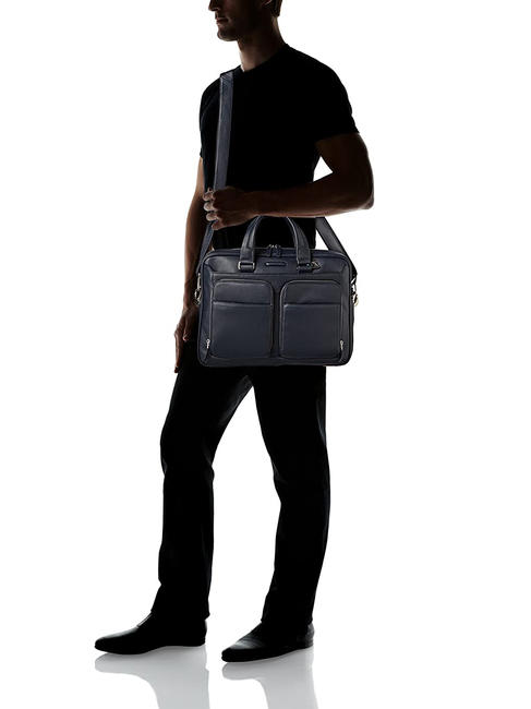 CAMPIONARIO - MODUS Malet&iacute;n de piel para pc 14 " azul - Maletines de Trabajo