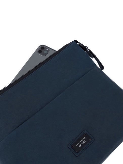 CAMPIONARIO - HARPER Bolso de mano plano de piel azul - Fundas para tablet & Organizer
