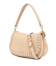 GIANNI CHIARINI HELENA ROUND Bolso de piel con solapa crema - Bolsos Mujer - 2