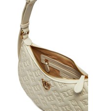 PINKO HALF MOON MINI  Bolso bandolera, en piel. blanco seda-oro antiguo - Bolsos Mujer - 4