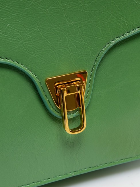 BEAT ROCK Bolso con solapa en piel agrietada menta - Bolsos Mujer